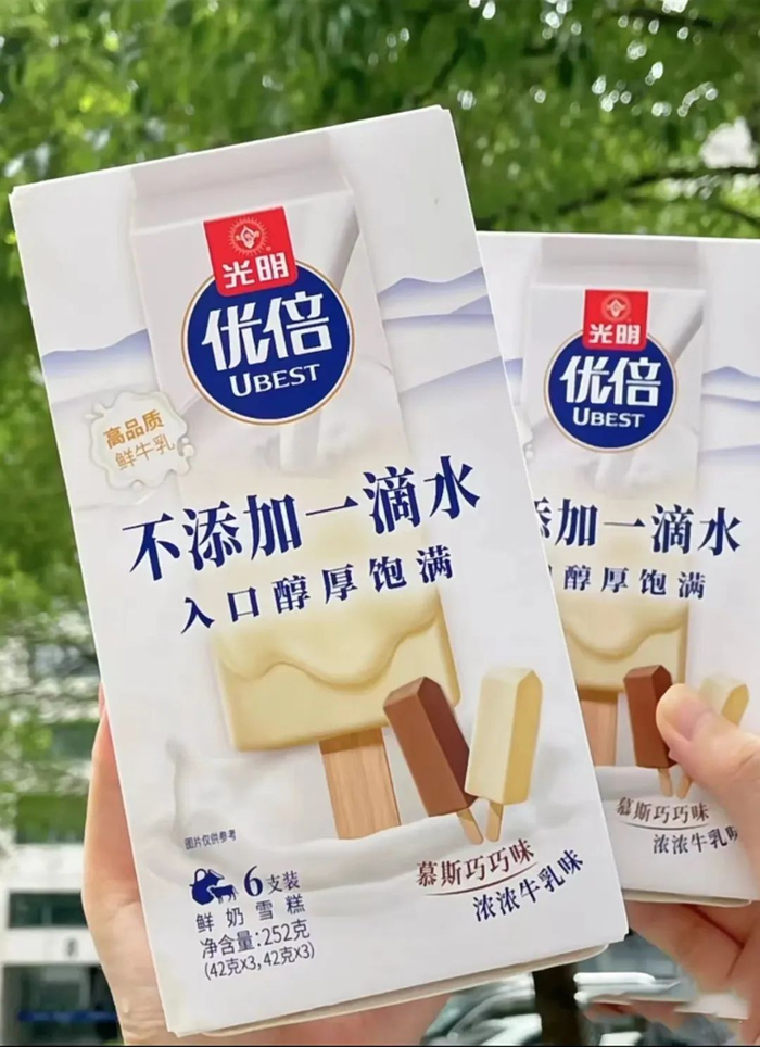 上海百年品牌·光明雪糕,鲜牛乳冰淇淋浓郁丝滑,大白兔雪糕醇厚童年味