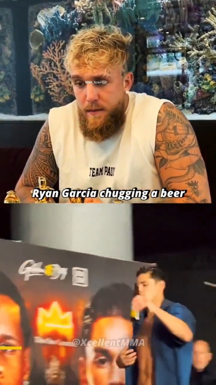 "闪电侠"瑞恩·加西亚(ryan garcia)透露,他称重假装喝啤酒而已