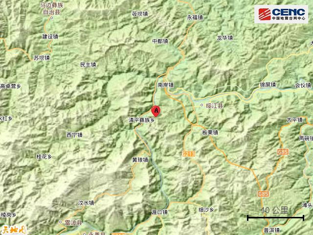 云南昭通市绥江县附近发生3.4级左右地震
