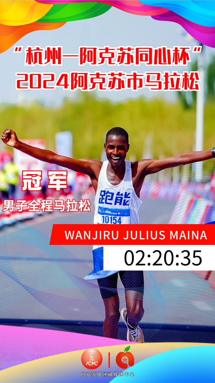 【海报】冠军时刻!是ta,全程马拉松夺冠