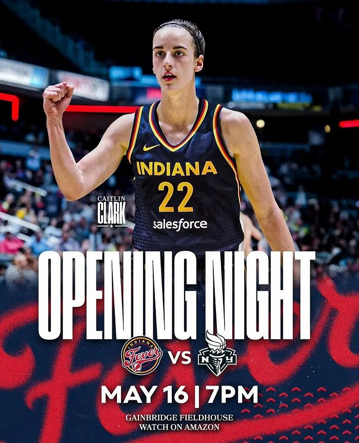 克拉克将在美东时间5月16日迎来WNBA首秀 图源：@Indianafever