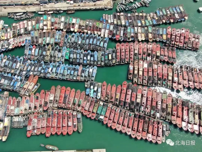 往年休渔期，渔船整齐地停泊在港内。（资料图）方晓淦 摄