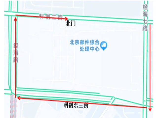 次渠地区绕行及禁令标志示意图