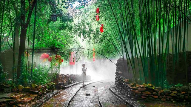 山东沂南竹泉村翠竹清泉相映成趣 竹泉村景区供图