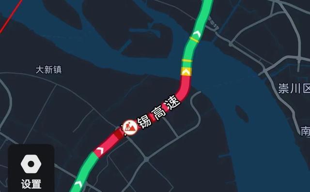 沪武高速从出行地图上看车多缓行苏通大桥车流量较大给假日出行增添了