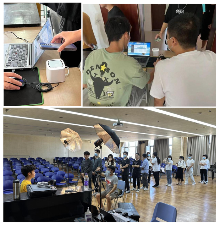 ↑图为中国图片社进校园集中采集场景