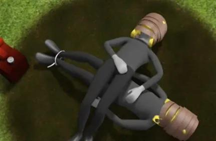 两具遗体被发现时呈十字状交叠