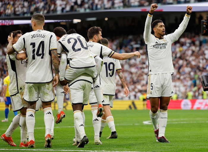 本赛季皇马打进74粒进球西甲最多，仅丢22球西甲最少。