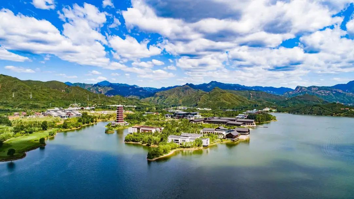 雁栖湖航拍图。怀柔区委宣传部供图
