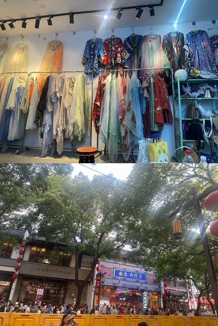 小马的汉服体验vs南京景区人流 图源：受访者
