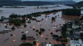 巴西南部暴雨80多年一遇