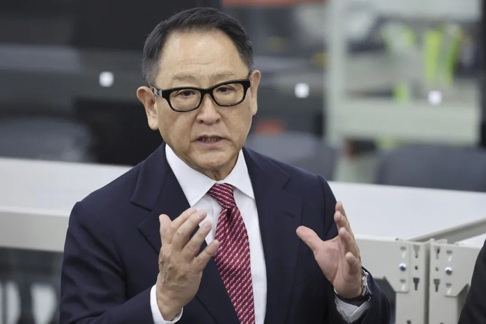 &nbsp;丰田章男在丰田技术中心向媒体发表讲话.图 /&nbsp;视觉中国