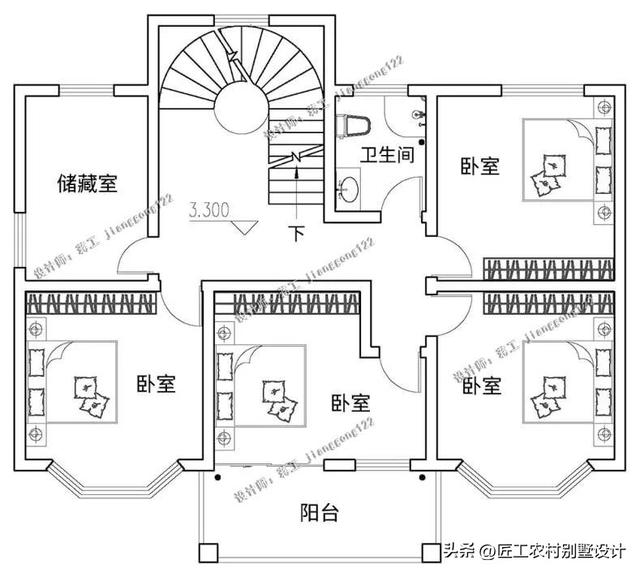 4款二层农村别墅,大气对称式设计,30年后还是农村经典