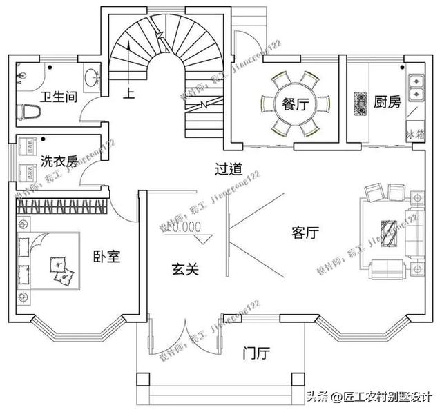 4款二层农村别墅,大气对称式设计,30年后还是农村经典