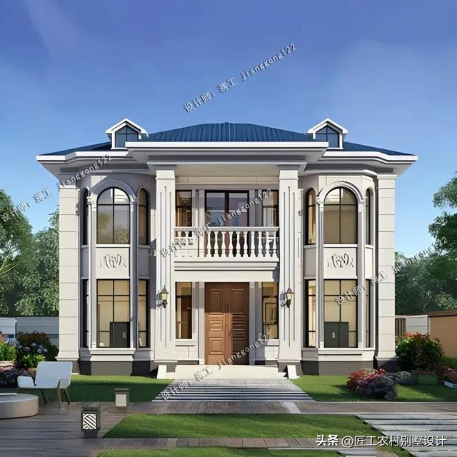 4款二层农村别墅,大气对称式设计,30年后还是农村经典