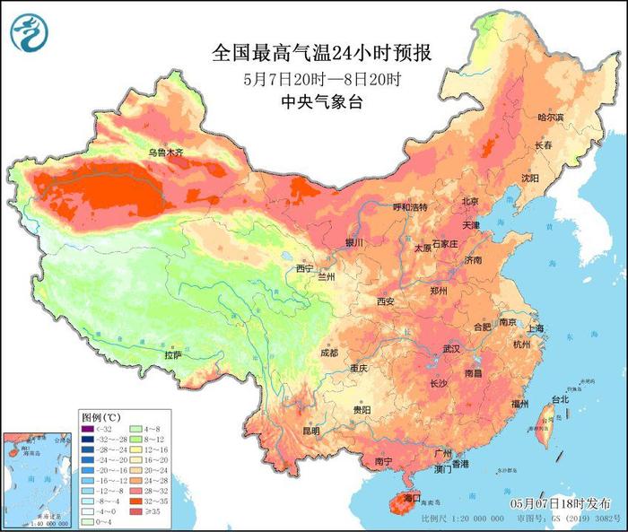 2021全国入夏分布图图片