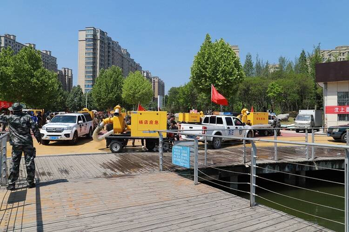 汶上县防汛演练拉开帷幕