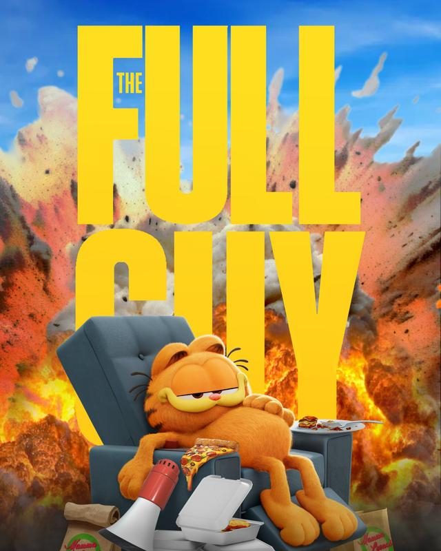 动画片《加菲猫》海报恶搞好莱坞电影