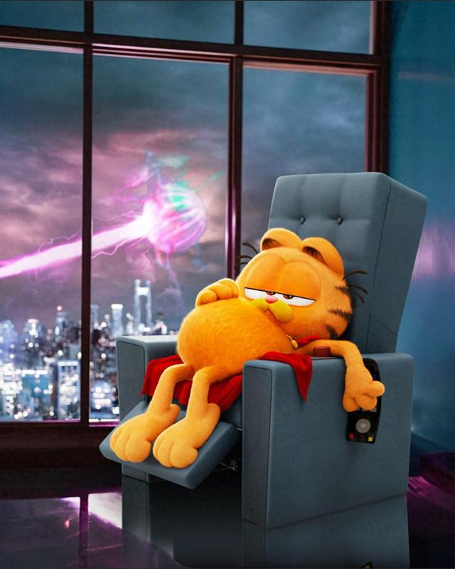 动画片《加菲猫》海报恶搞好莱坞电影