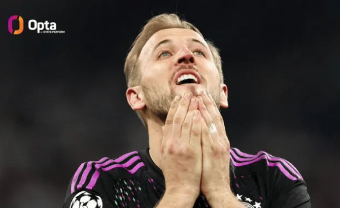 尽力了!凯恩本赛季欧冠8球4助造12球,刷新英格兰球员纪录