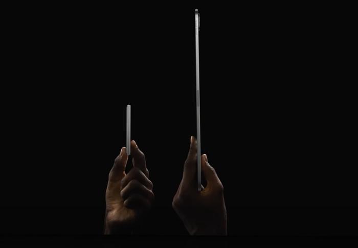  新iPad Pro的厚度比iPod Nano更薄 图源：苹果发布会
