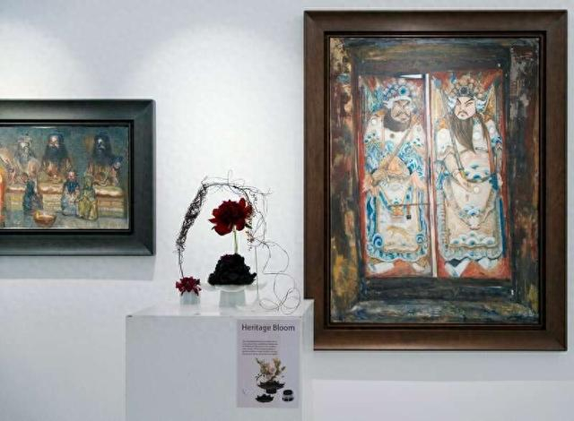 学院主办,共展出21件以陈天龙油画为灵感创作的创意花器和花艺作品