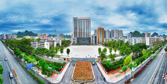 广西现代职业技术学院全景图.