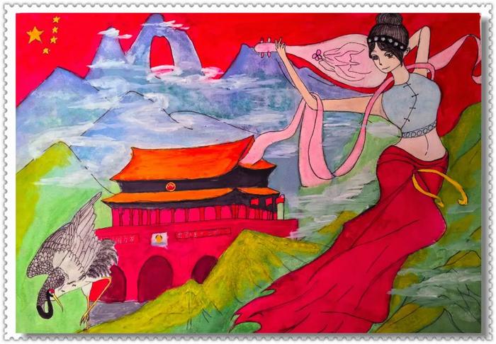 福贡县石月亮中学第四届校园文化艺术节优秀绘画作品展