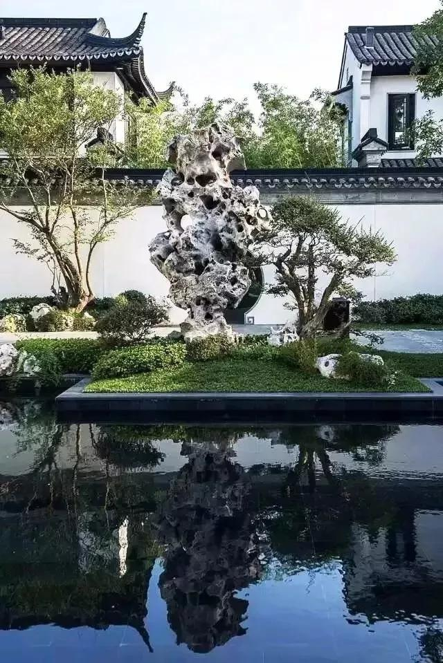 中式庭院里,不同的石头类型,能打造出风格完全不一样的景|园林|泰山石