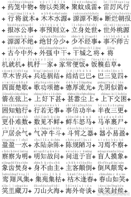 2000个成语接龙 带拼音