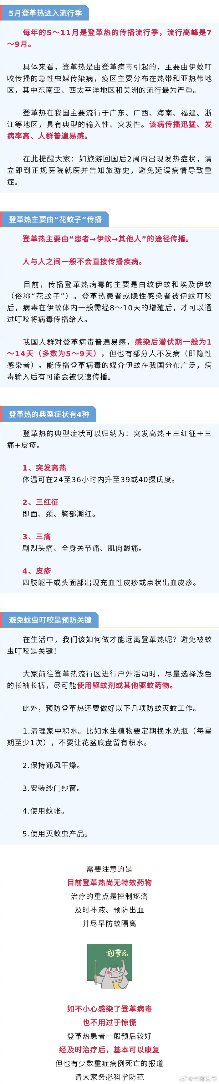 5月进入登革热流行季!云南疾控发布重要提醒