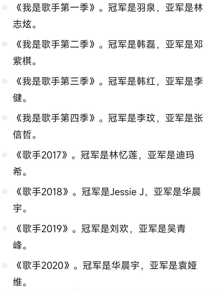 《歌手》8季8位歌王,只有一位外国选手,华晨宇被吐槽最水