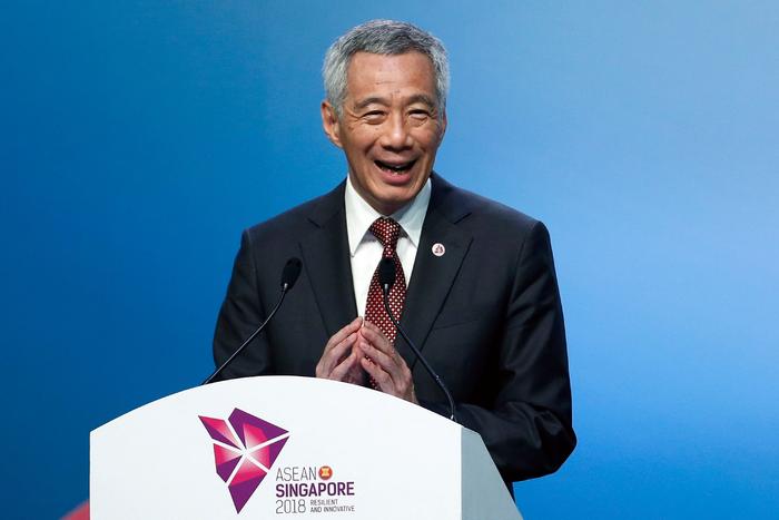 资料图：新加坡总理李显龙。图/IC photo