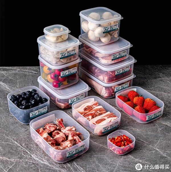 厨房神器秀翻天,日本进口银离子保鲜盒冰箱专用食品级抗菌冷冻收纳盒