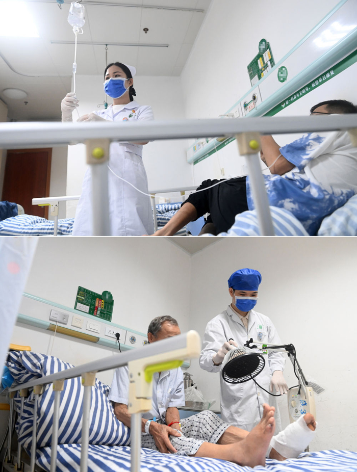 艾滋病房里的"90后"护士"夫妻档"