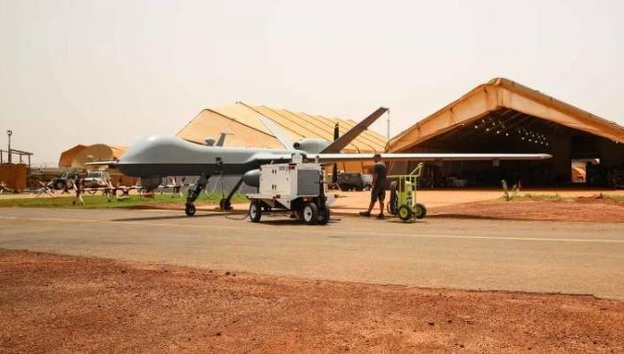 2018年，美军在尼日尔“201空军基地”内的MQ-9无人机/CNN