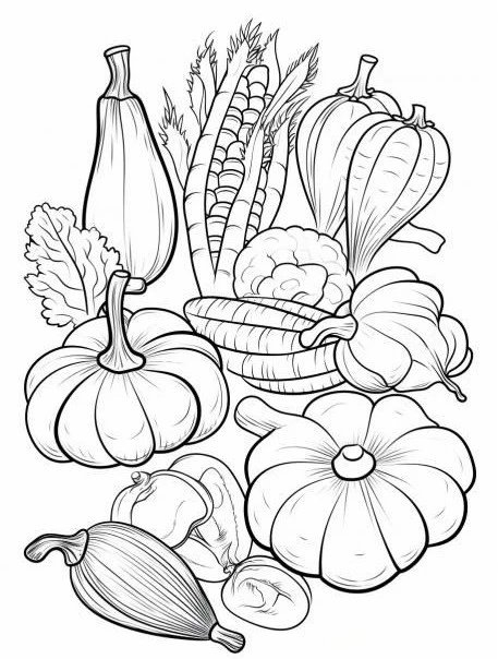 果蔬简笔画线稿～无聊的时候画画挺好