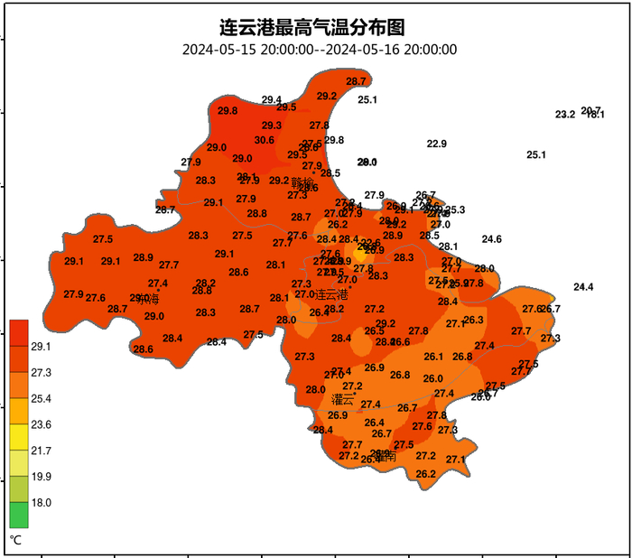 连云港天气淮北部分地区将出现35℃高温天气17-18日白天并伴有局地