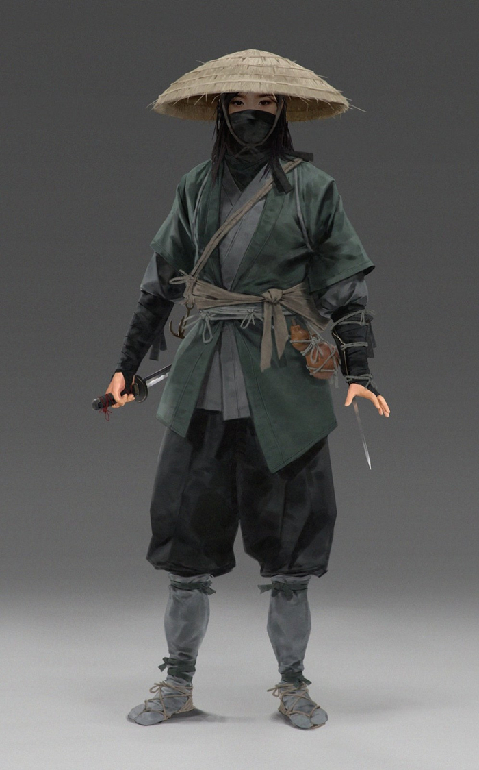 《刺客信条:影》概念图和截图 女主可使用抓钩