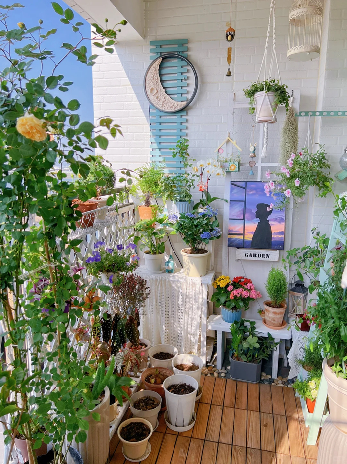 还可以自己动手制作些独特的装饰,这样你的阳台小花园就更有个性了