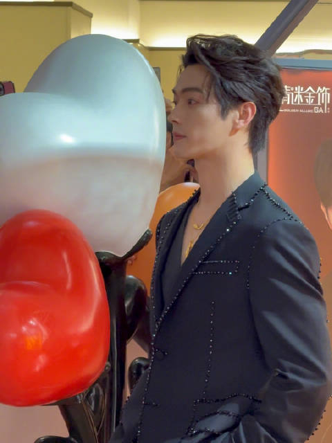 许凯合肥品牌活动,这优越的侧脸!