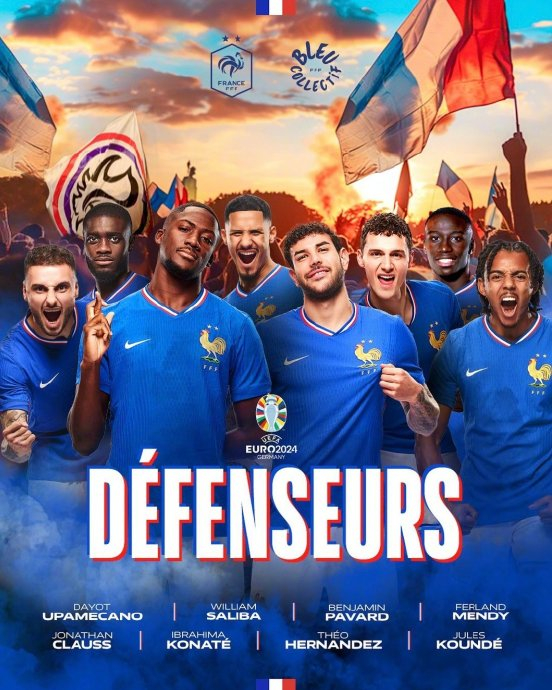 法国国家队公布了2024年欧洲杯参赛大名单,高卢雄鸡依旧是冠军的有力