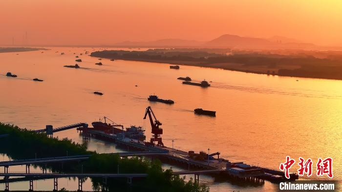 安徽贵池:长江岸线绿意浓 生态码头景色新