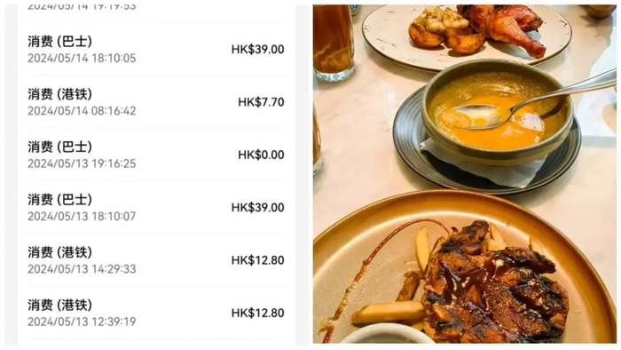 图/每天150元的深港通勤费用（左）