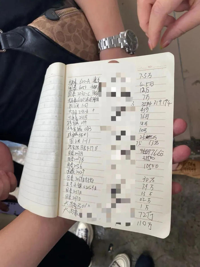 图：网传“试衣间SYJ”已登记的部分欠款