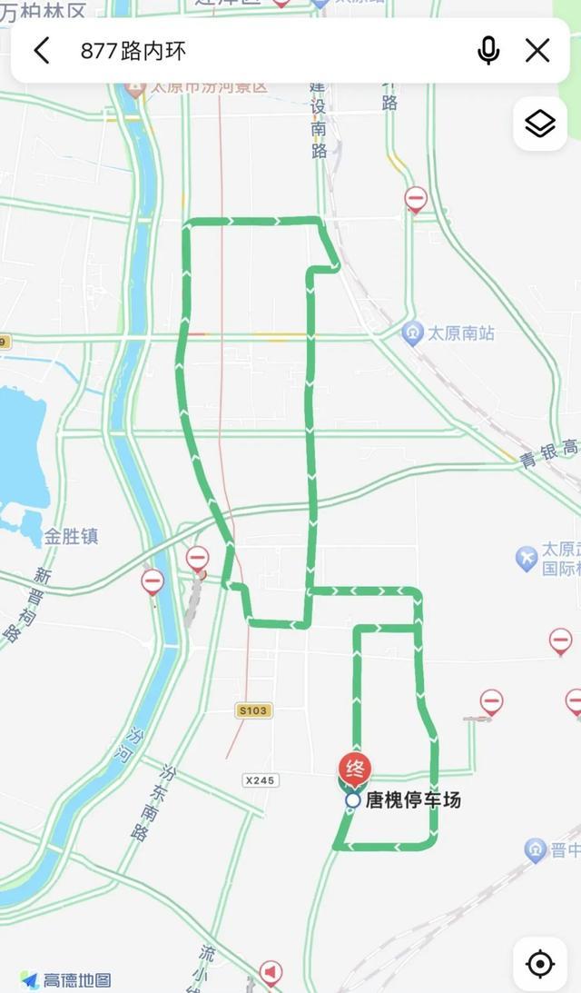 太原822公交站的线路图图片