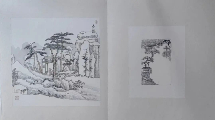 画拓合璧 薛金炜画 李瑾拓品茗上晓起  侯悦斯诗 田耘画 2015年一剪梅