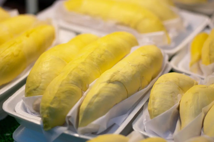 实在不会挑，也别较劲了，咱就选开好的榴莲果肉吧！图库版权图片，转载使用可能引发版权纠纷