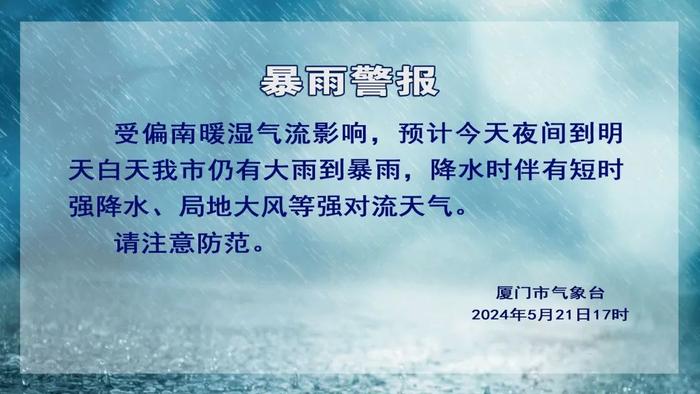 大雨!暴雨!福建明起雨水强势来袭