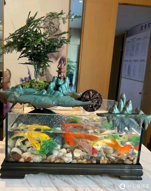 风水鱼缸办公室一景